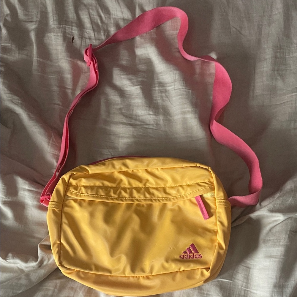 Adidas Women's Crossbody Bag in Yellow and Pink
